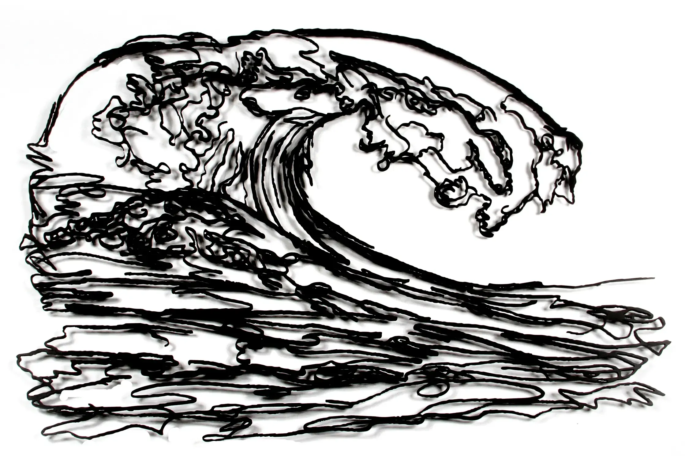 Metal sketch of a wave